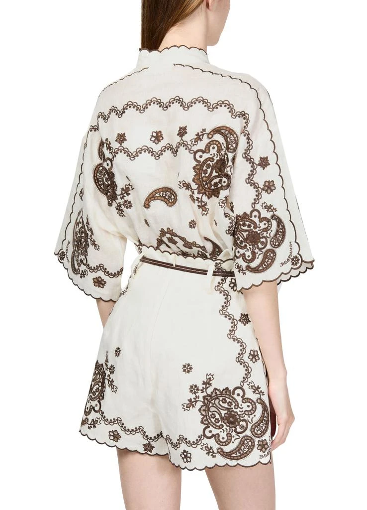 Zimmermann Ascension embroidered short sleeves shirt 5