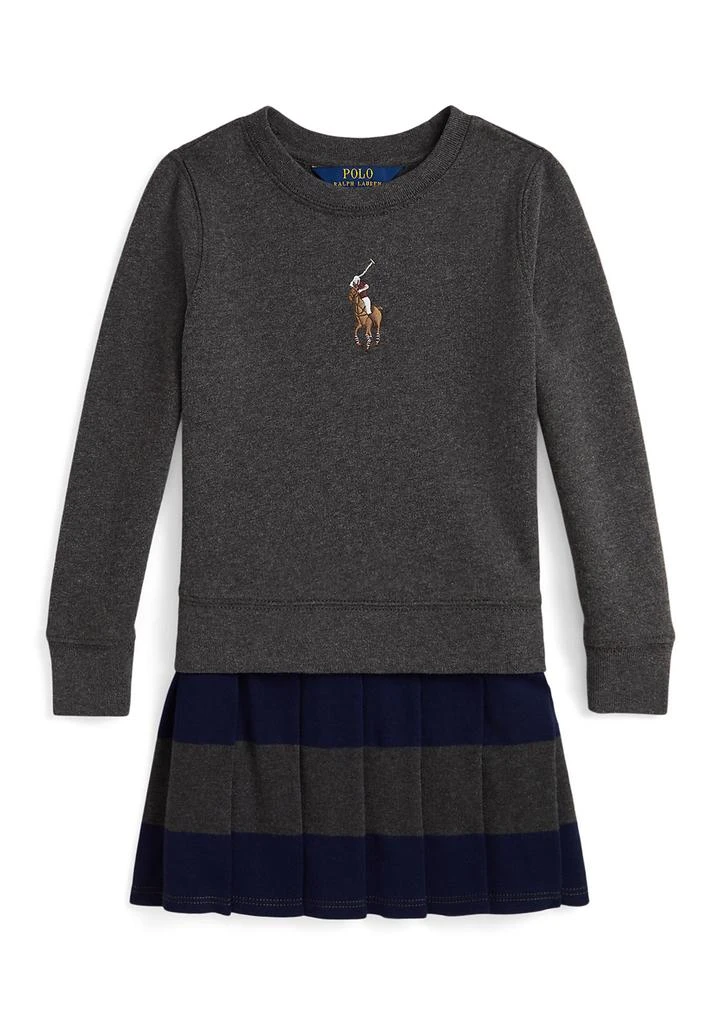 Ralph Lauren Girls 2-6x Big Pony Fleece Sweatshirt Dress