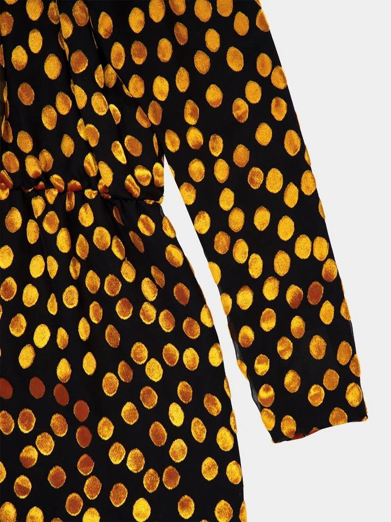 Yves Saint Laurent Saint Laurent One-Shoulder Velvet Dotted Dress 4