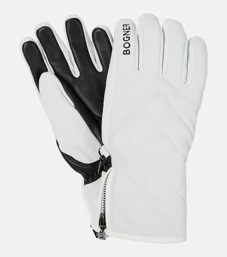 Bogner Dana quilted leather ski gloves 1