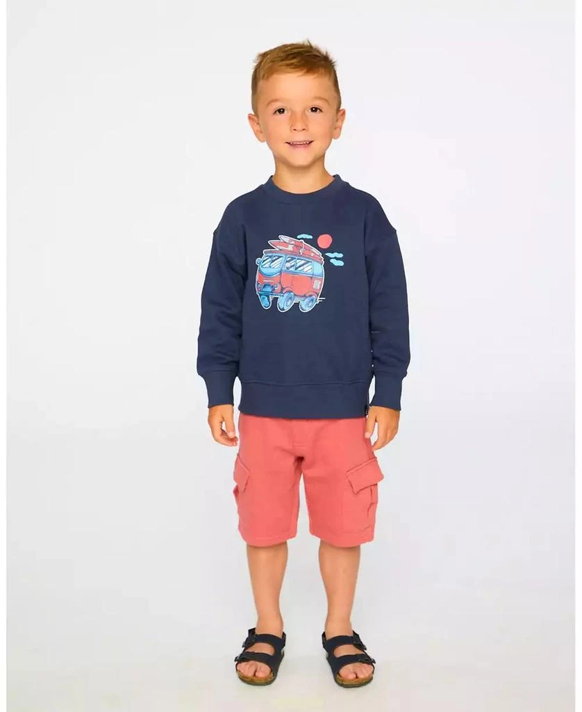Deux par Deux Toddler Boys French Terry Shorts Brick 2