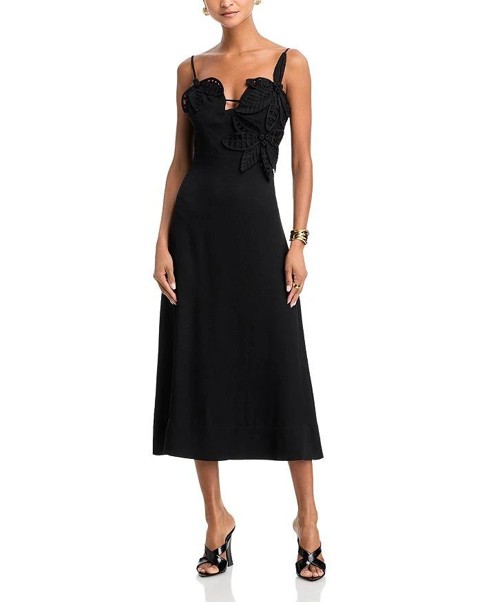 Farm Rio Floral Accent Dress 1