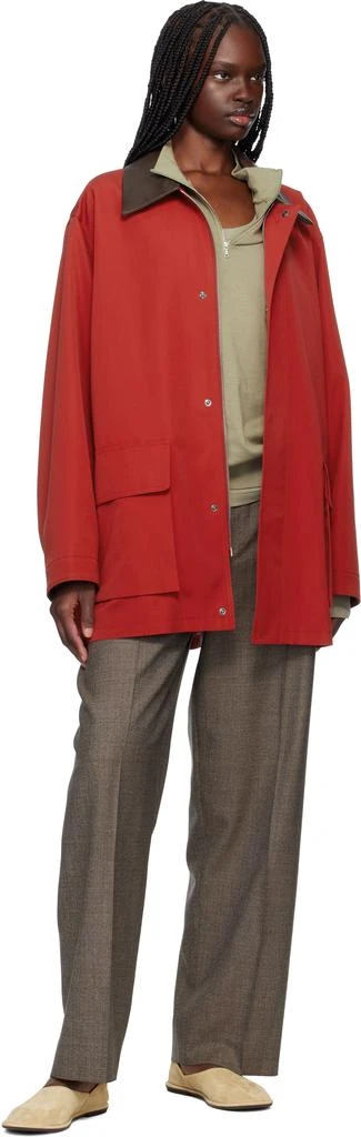AURALEE Red Wool Max Canvas Jacket 4