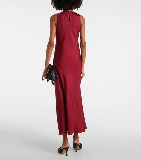 Asceno Valencia silk twill slip dress 3