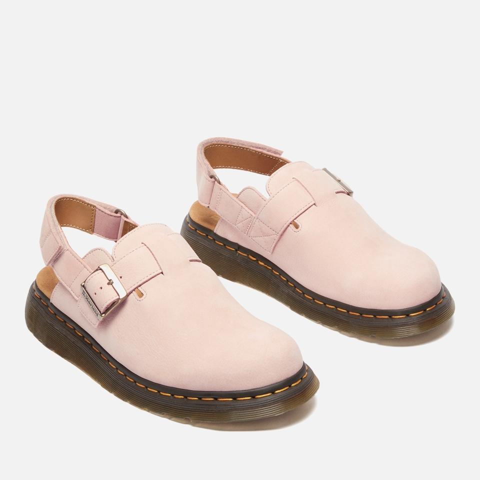 Dr. Martens DR. MARTENS WOMEN'S JORGE II NUBUCK MULES - POWDER PINK