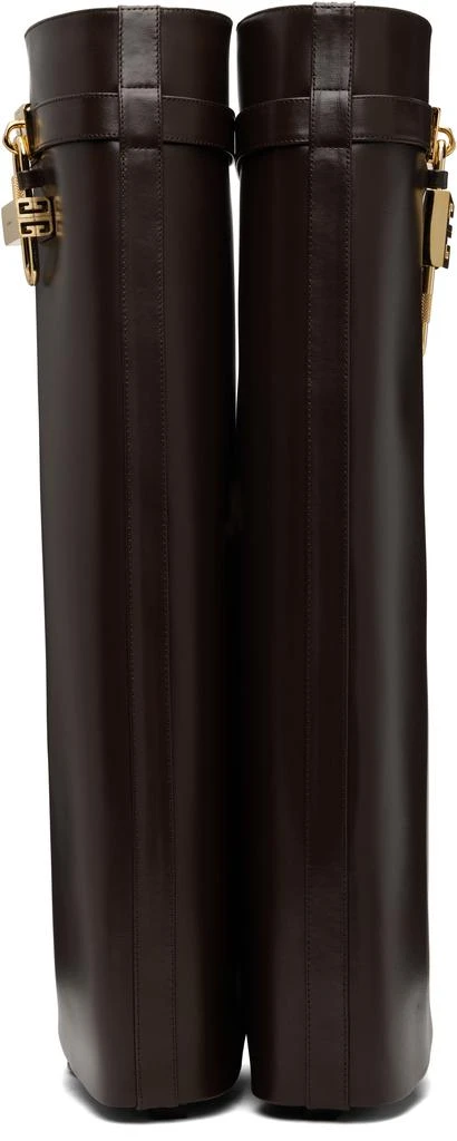 Givenchy Brown Shark Lock Tall Boots 2