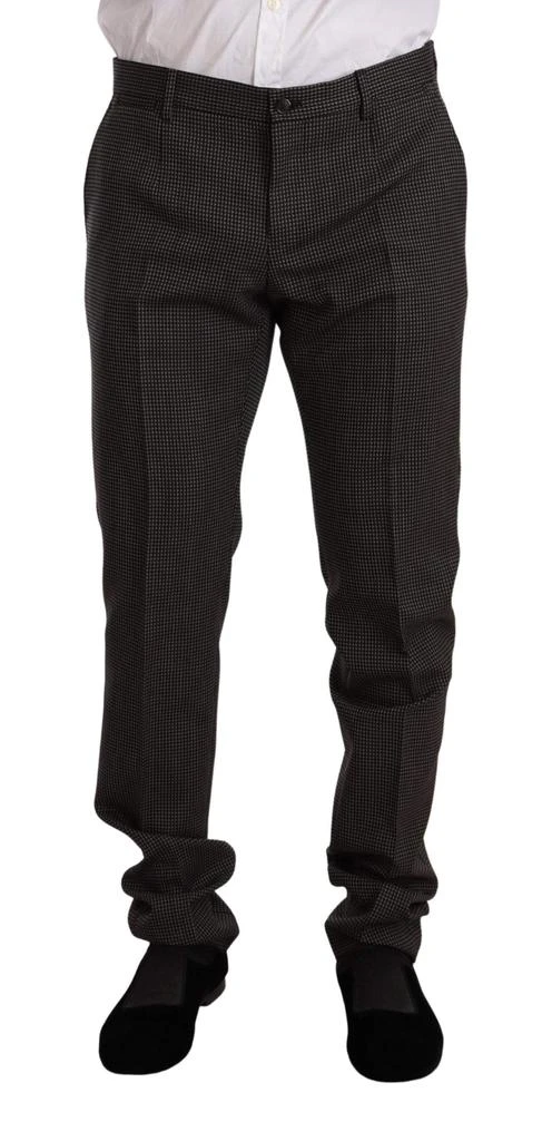 Dolce & Gabbana Dolce & Gabbana Black Fantasy Pattern Wool MARTINI Suit 8