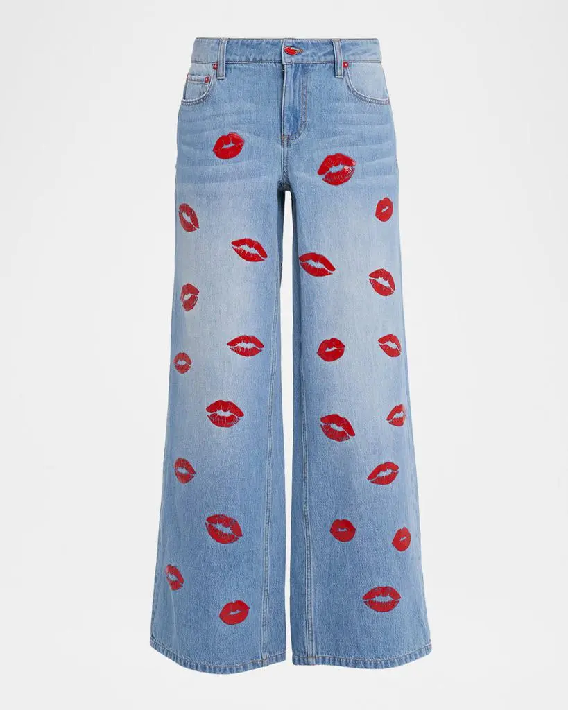 Alice + Olivia Amazing Low-Rise Baggy Jeans