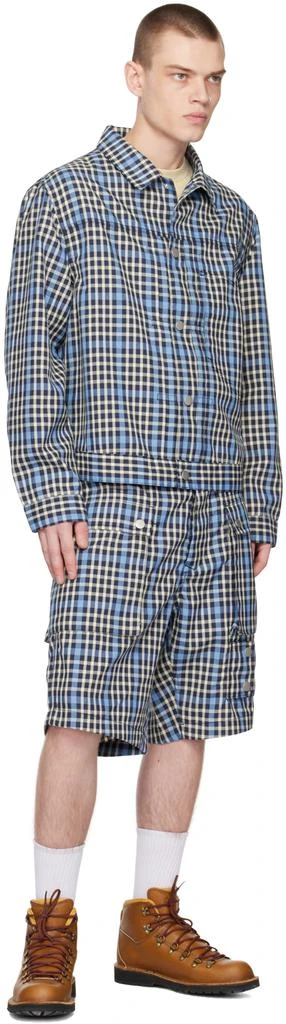 Nigel Cabourn Blue 4 Tool Shorts 4