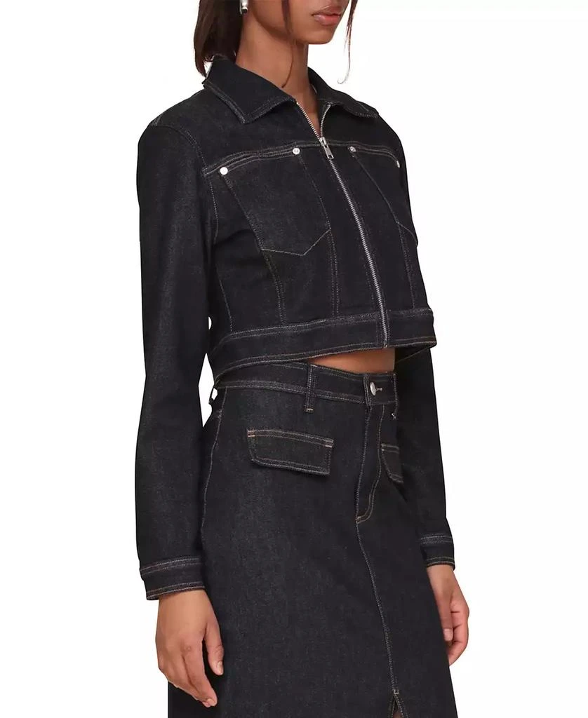 Avec Les Filles Women's Cropped Denim Jacket 3