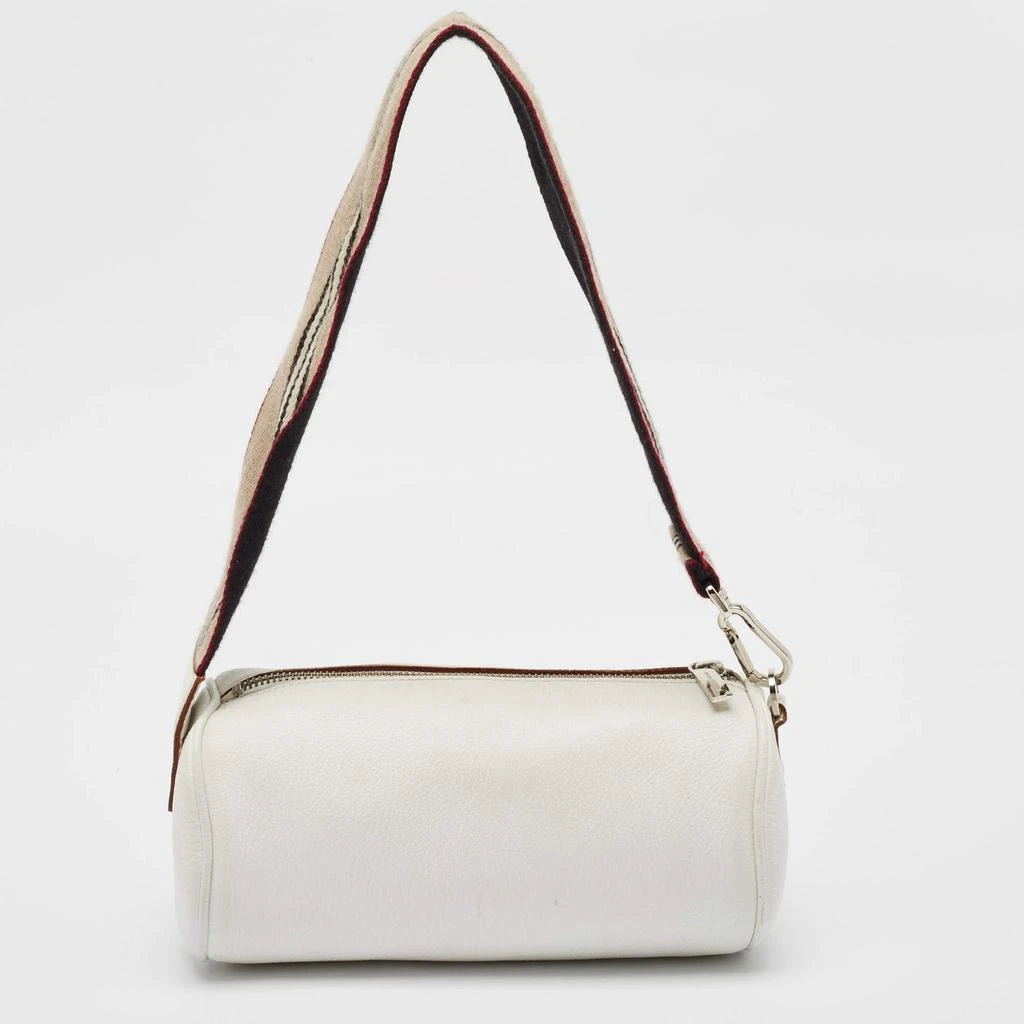 Burberry Burberry White Leather Cylinder Shoulder Bag 4