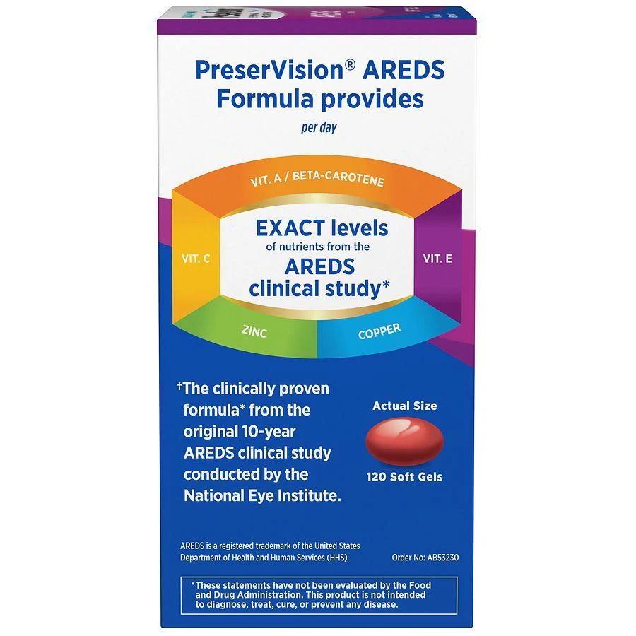 PreserVision AREDS Eye Vitamin & Mineral Supplement Tablets, (Soft Gels) 4