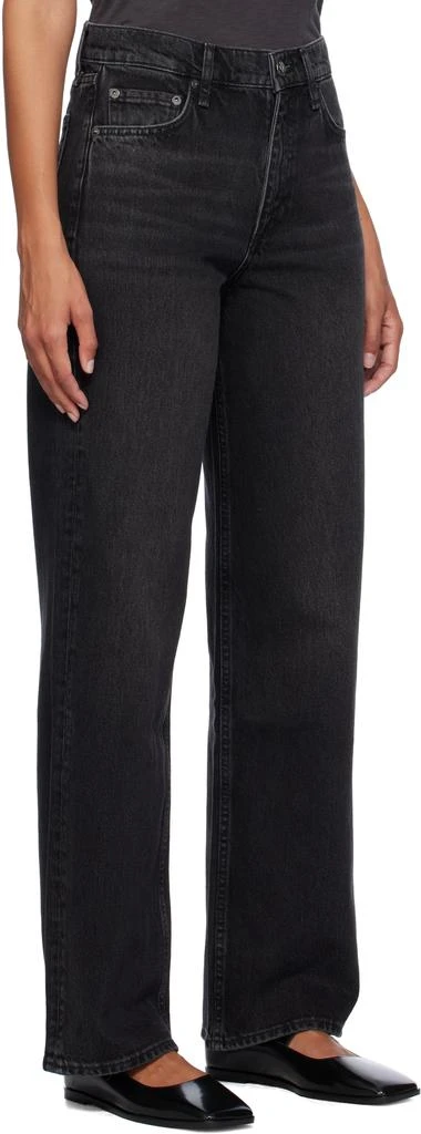 Rag & Bone Black Shea Relaxed Straight Jeans 2
