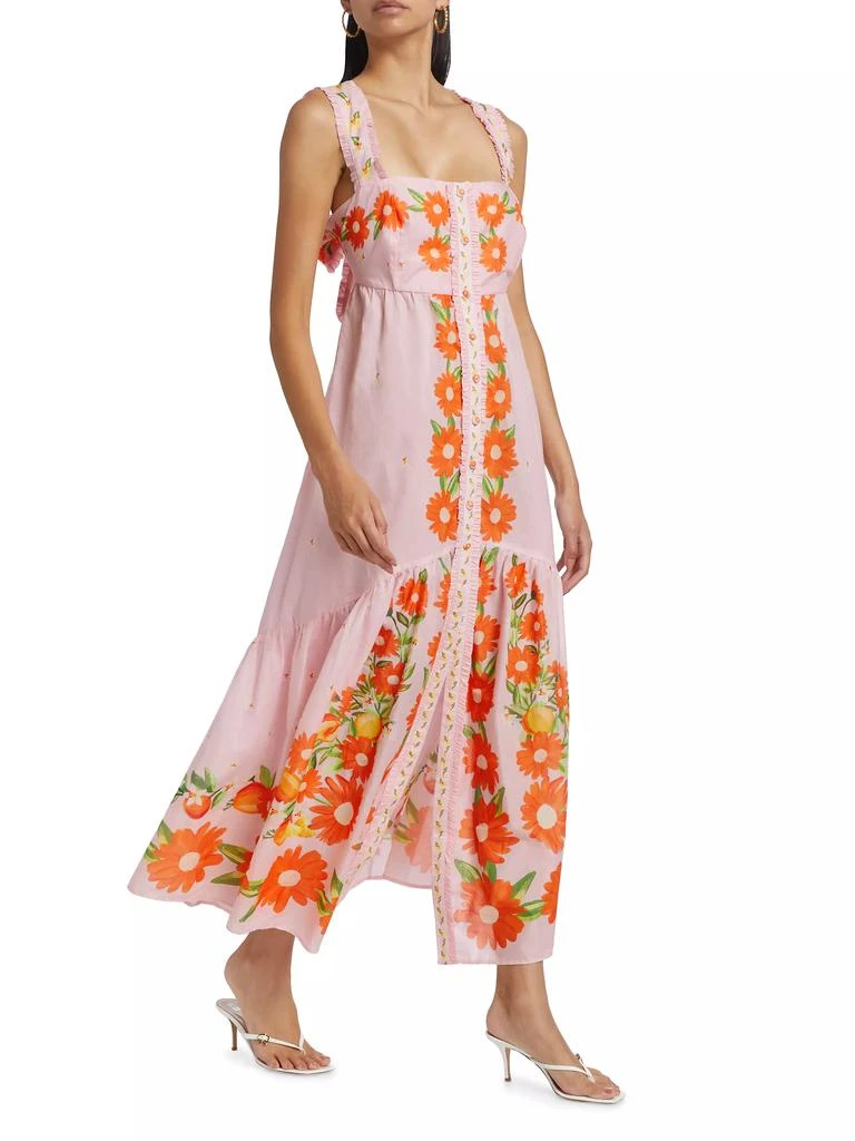 Farm Rio Papaya Salad Cotton Maxi Dress 2