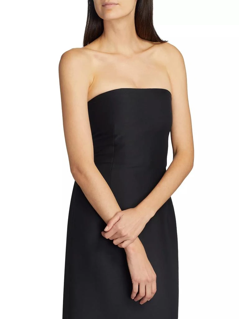The Row Ward Wool-Silk Strapless Maxi Dress 6