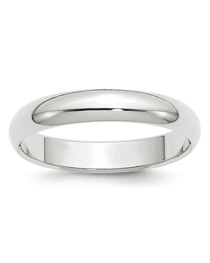 Bloomingdale's Men's 4mm Half Round Band Ring in 14K White Gold