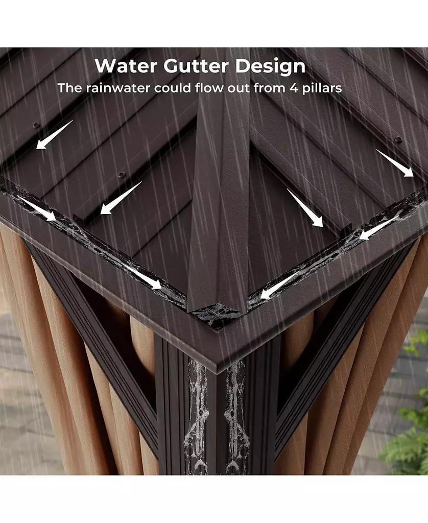 GIVIMO 12
 x 16
 Double-Roof Hardtop Gazebo with Galvanized Steel Roof 5