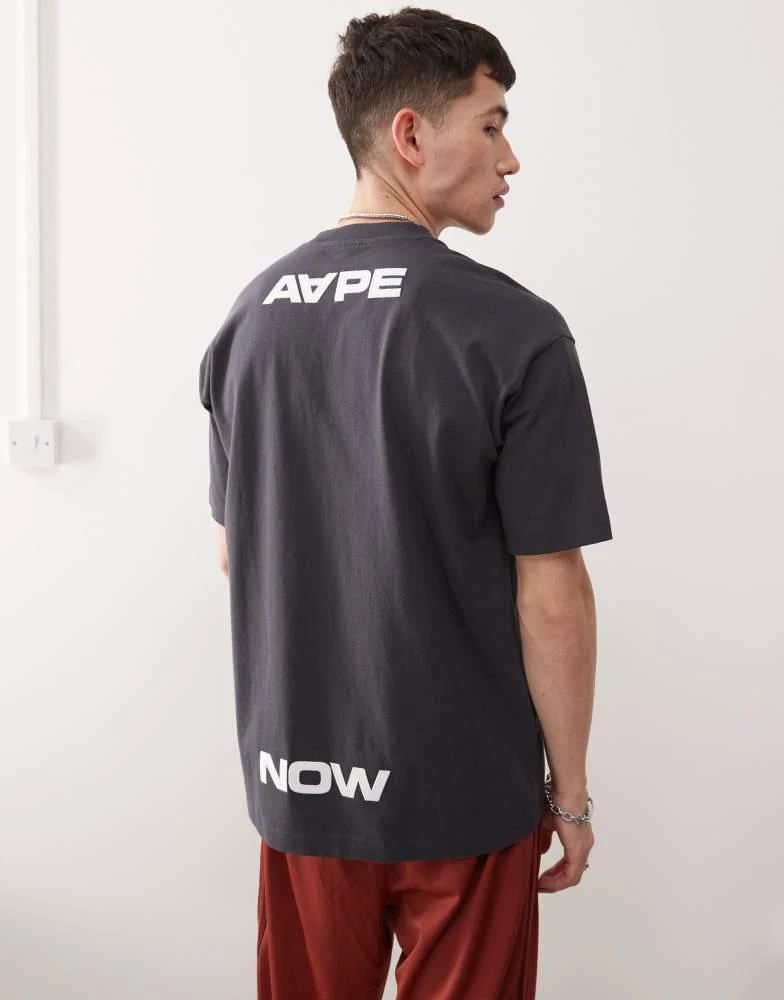 AAPE Aape by A Bathing Ape clover badge t-shirt in black 4