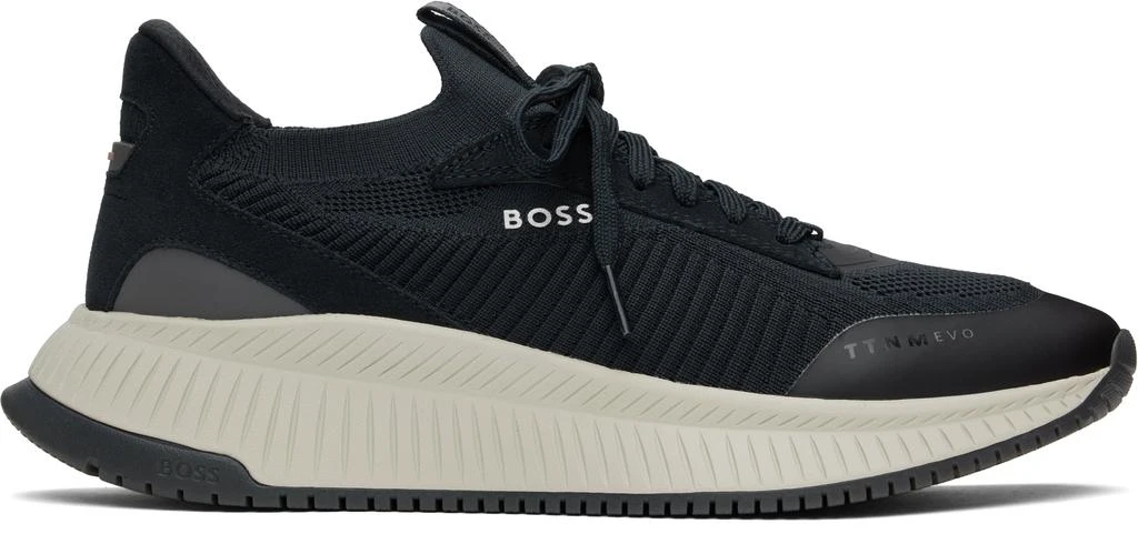 Hugo Boss Navy TTNM Evo Knitted Sneakers 1