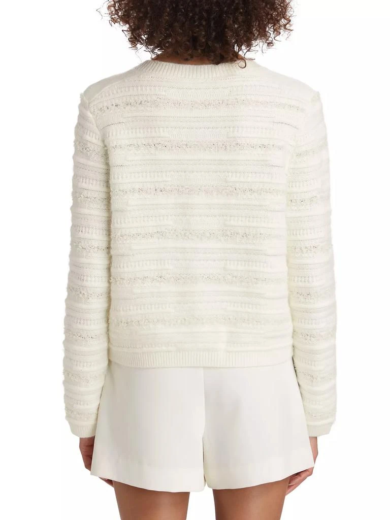 Milly Milly Textured Stripe Knit Cardigan Jacket 5