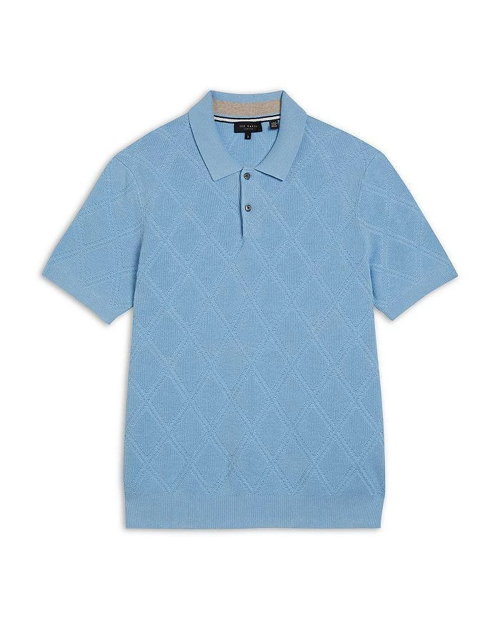 Ted Baker London Diagonal Diamond Short Sleeve Polo Shirt 4
