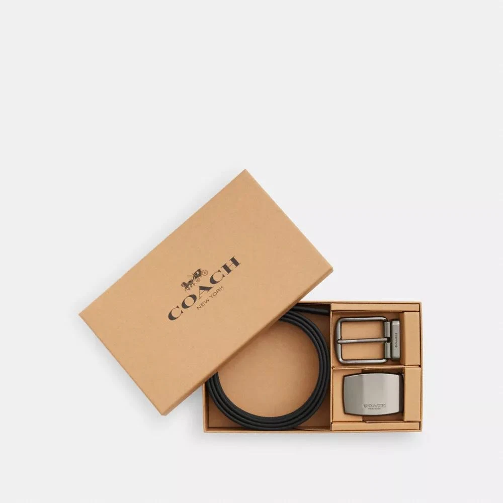 Coach Boxed Plaque And Harness Buckle Cut To Size Reversible Belt, 38 Mm 3