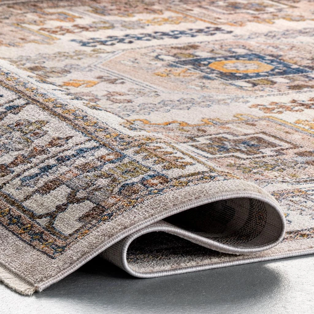 nuLOOM Jocelyn Global Inspired Medallion Fringe Area Rug 6