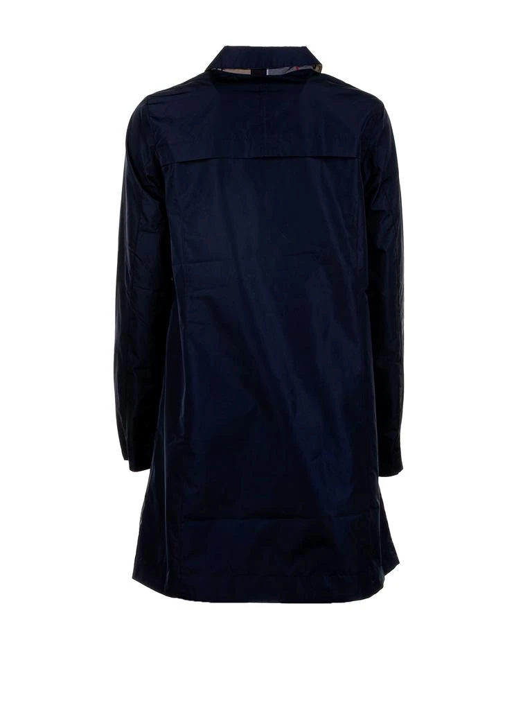 Barbour NAVY BLUE BUTTON DOWN LONG JACKET 2