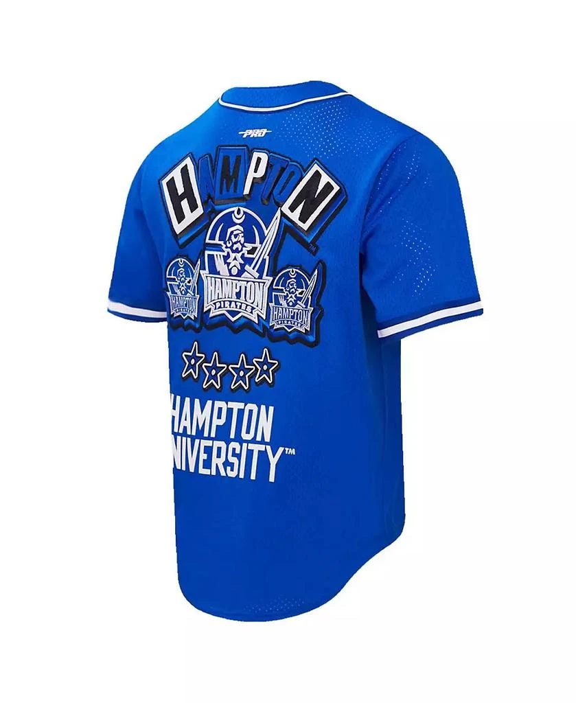 Pro Standard Men's Royal Hampton Pirates Homecoming Mesh Button-Down Shirt 4