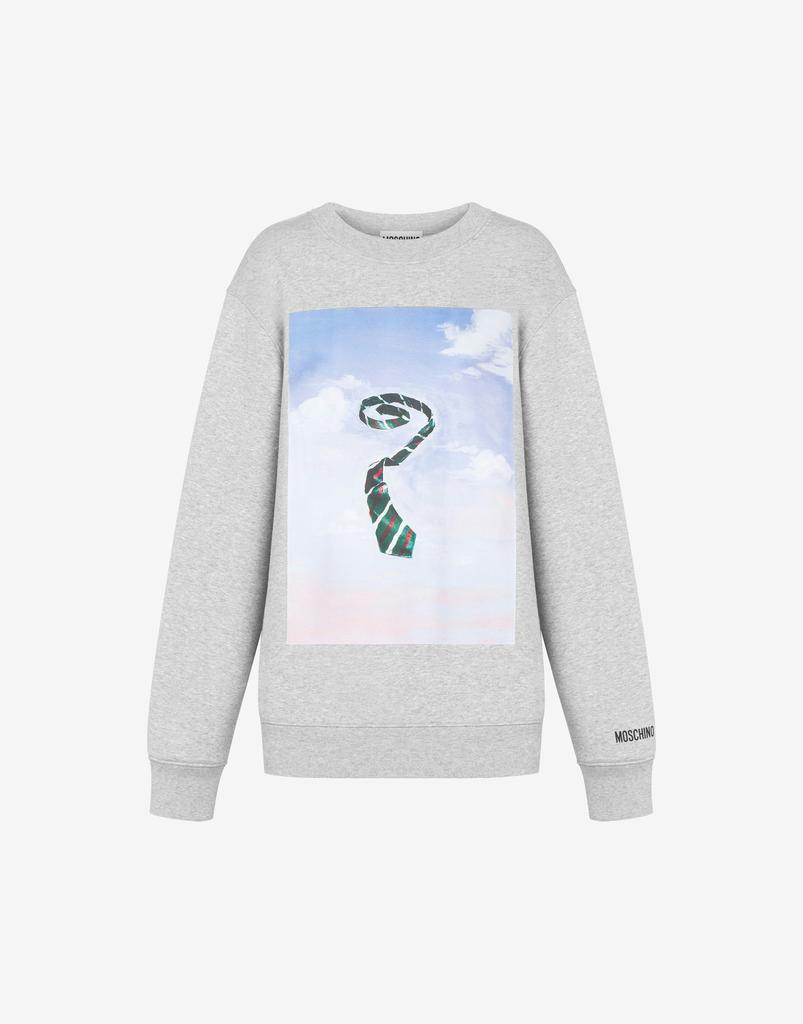 Moschino Sweatshirt In Organic Cotton Ceci N'est Pas Une Cravatte