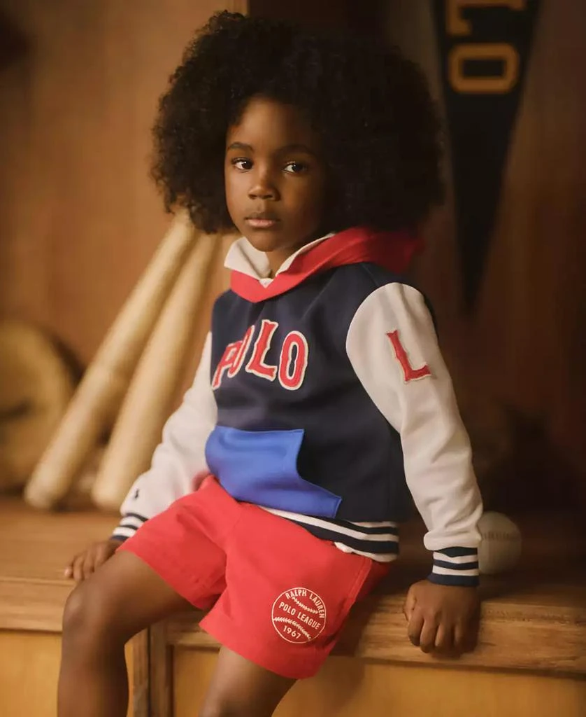 Ralph Lauren Little Boys Baseball Logo Double Knit Hoodie new arrivals