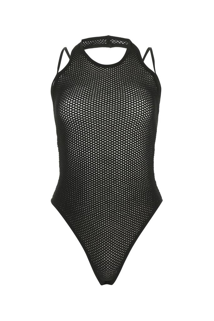 ANDREA ADAMO Andrea Adamo Open-Knit Scoop-Neck Tank Top