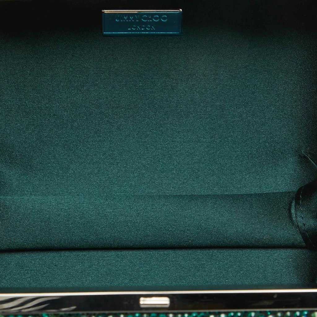 Jimmy Choo Jimmy Choo Emerald Suede Crystal Embellished Cloud Chain Clutch 8