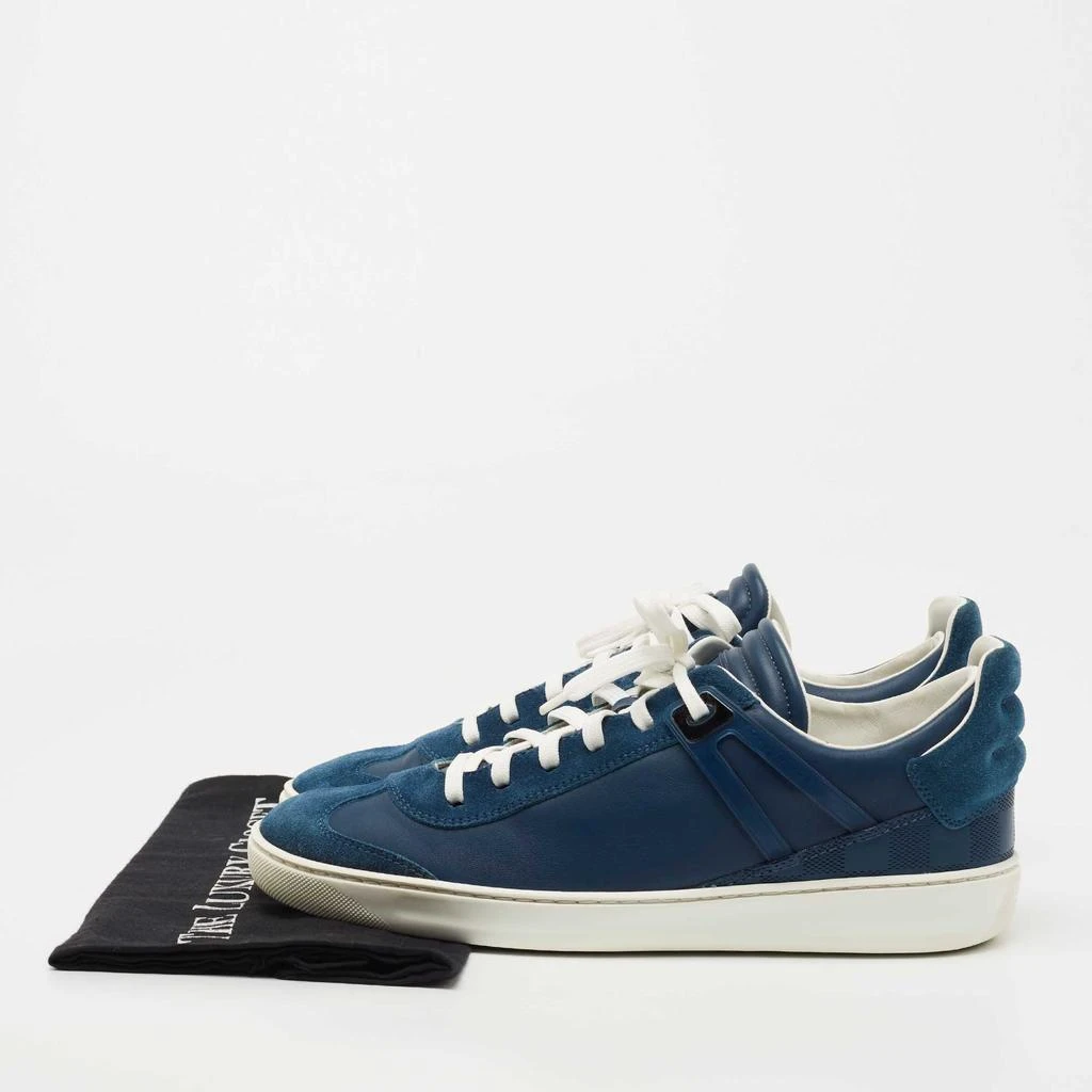 Louis Vuitton Louis Vuitton Blue Leather and Suede Low Top Sneakers Size 40.5 9