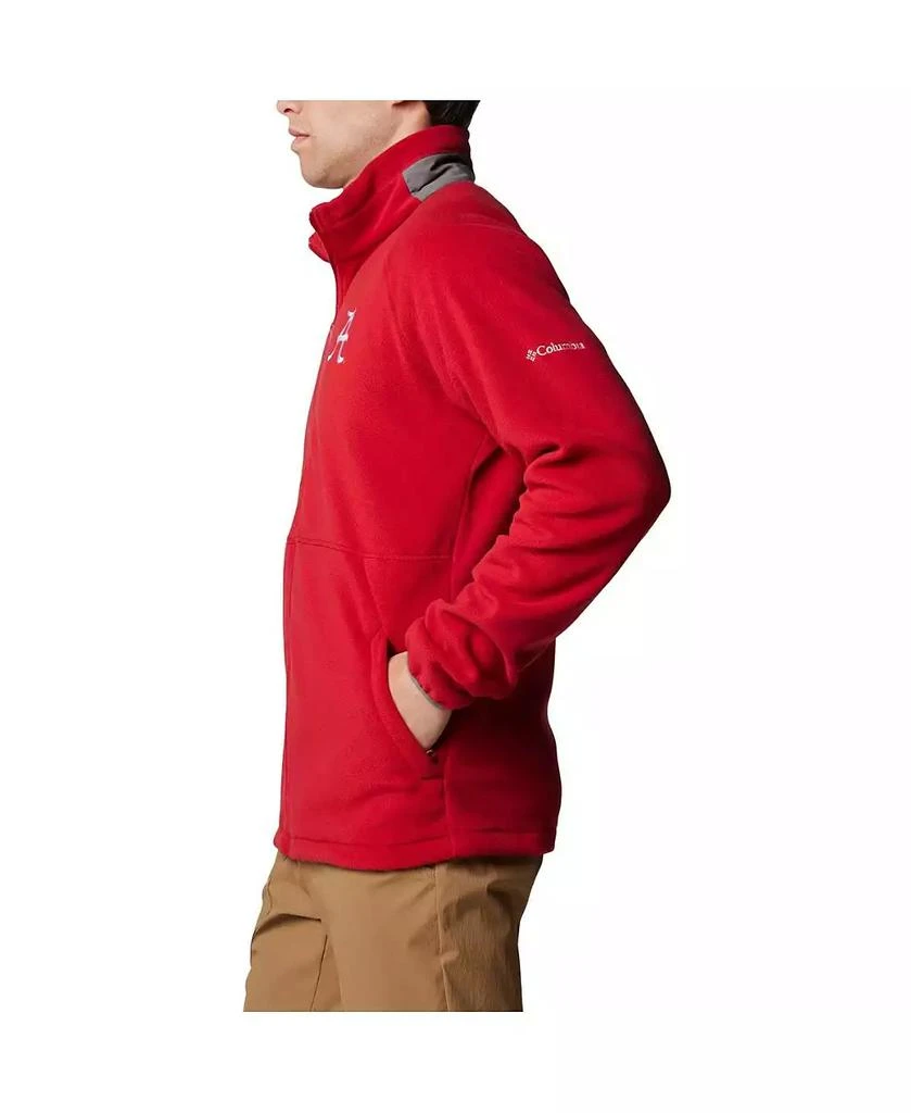 Columbia Men's Crimson Alabama Crimson Tide Flanker IV Fleece Raglan Full-Zip Jacket 3