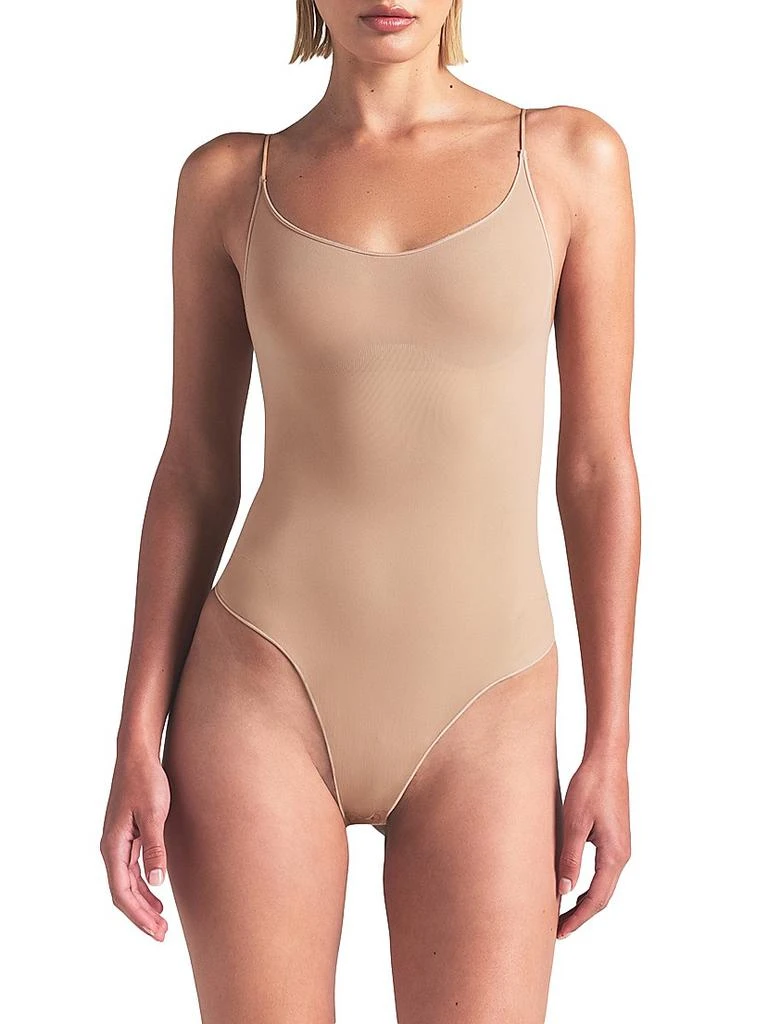 SKIMS Sheer Seamless Thong Bodysuit 3