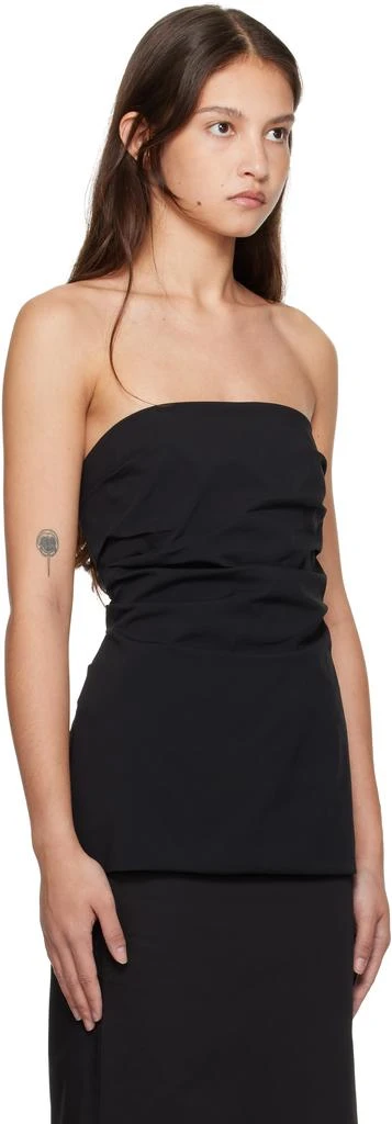 St. Agni Black Strapless Tie Back Top 2