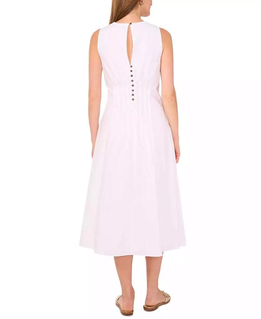 1. State Women's Sleeveless Pintuck Cotton Midi Dress