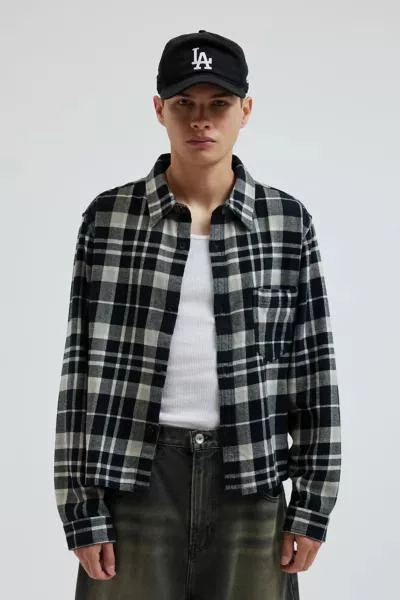 BDG BDG Cropped Plaid Flannel Shirt 3