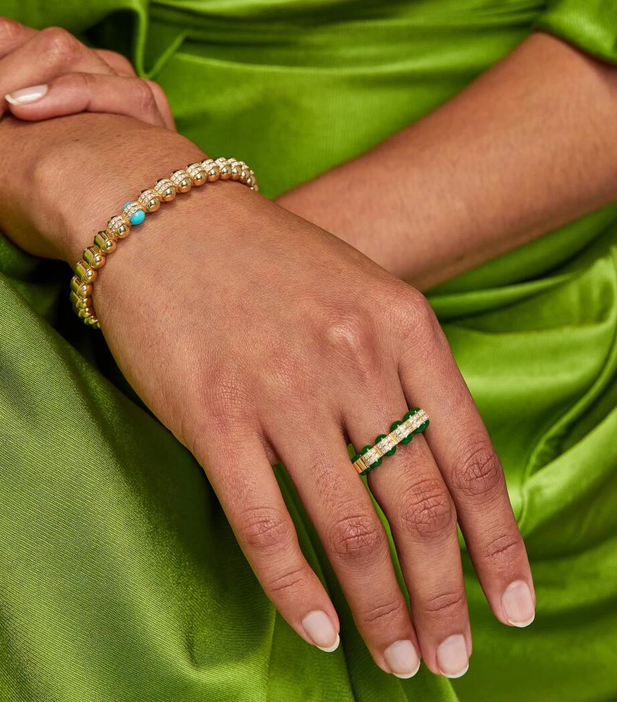 L'ATELIER NAWBAR Yellow Gold, Diamond and Enamel The Chlorine Ring 3