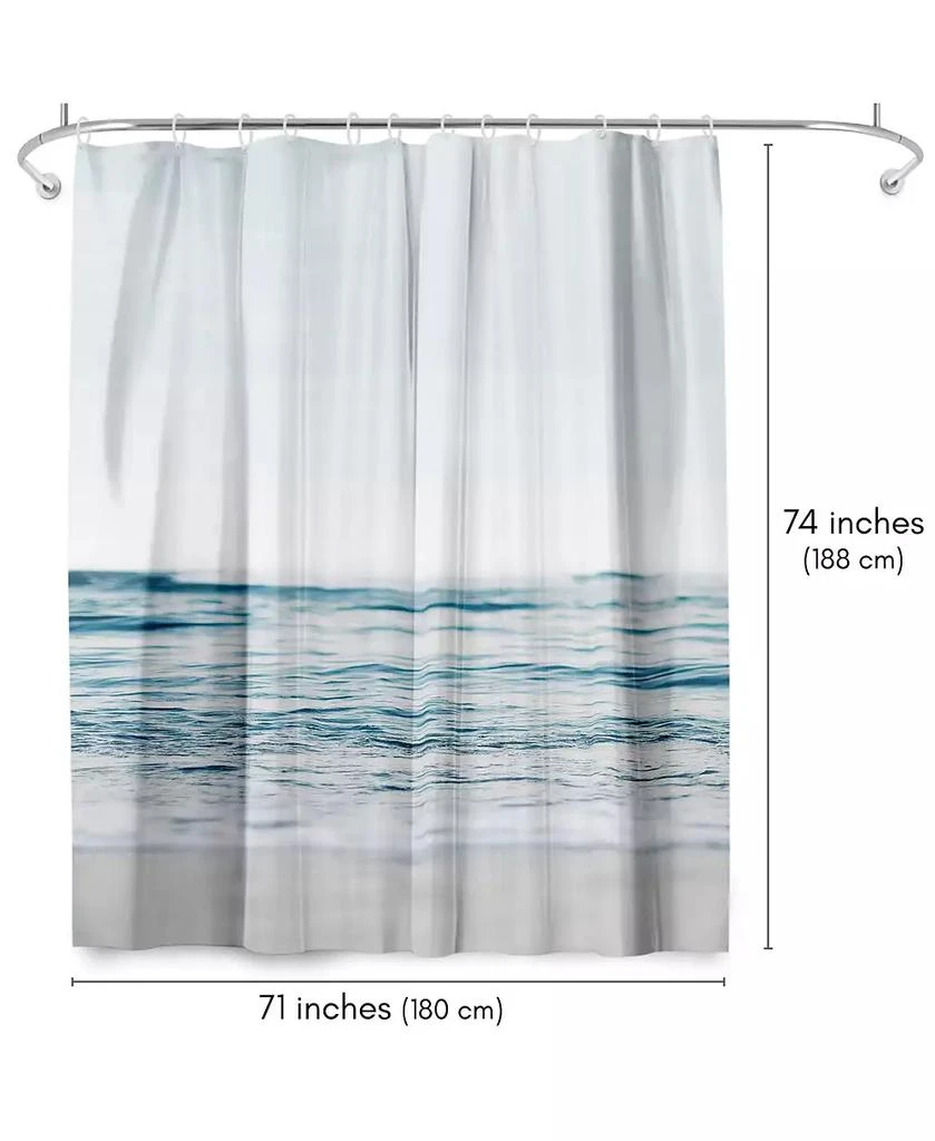 Americanflat 71x74 Blue Wave and Sand Shower Curtain - 100% Polyester Shower Curtain 2