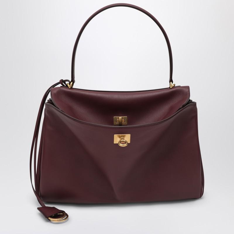 Balenciaga Smooth dark burgundy calfskin medium Rodeo bag