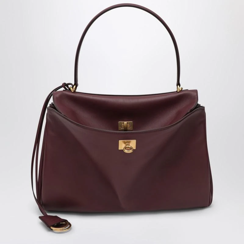 Balenciaga Smooth dark burgundy calfskin medium Rodeo bag 1