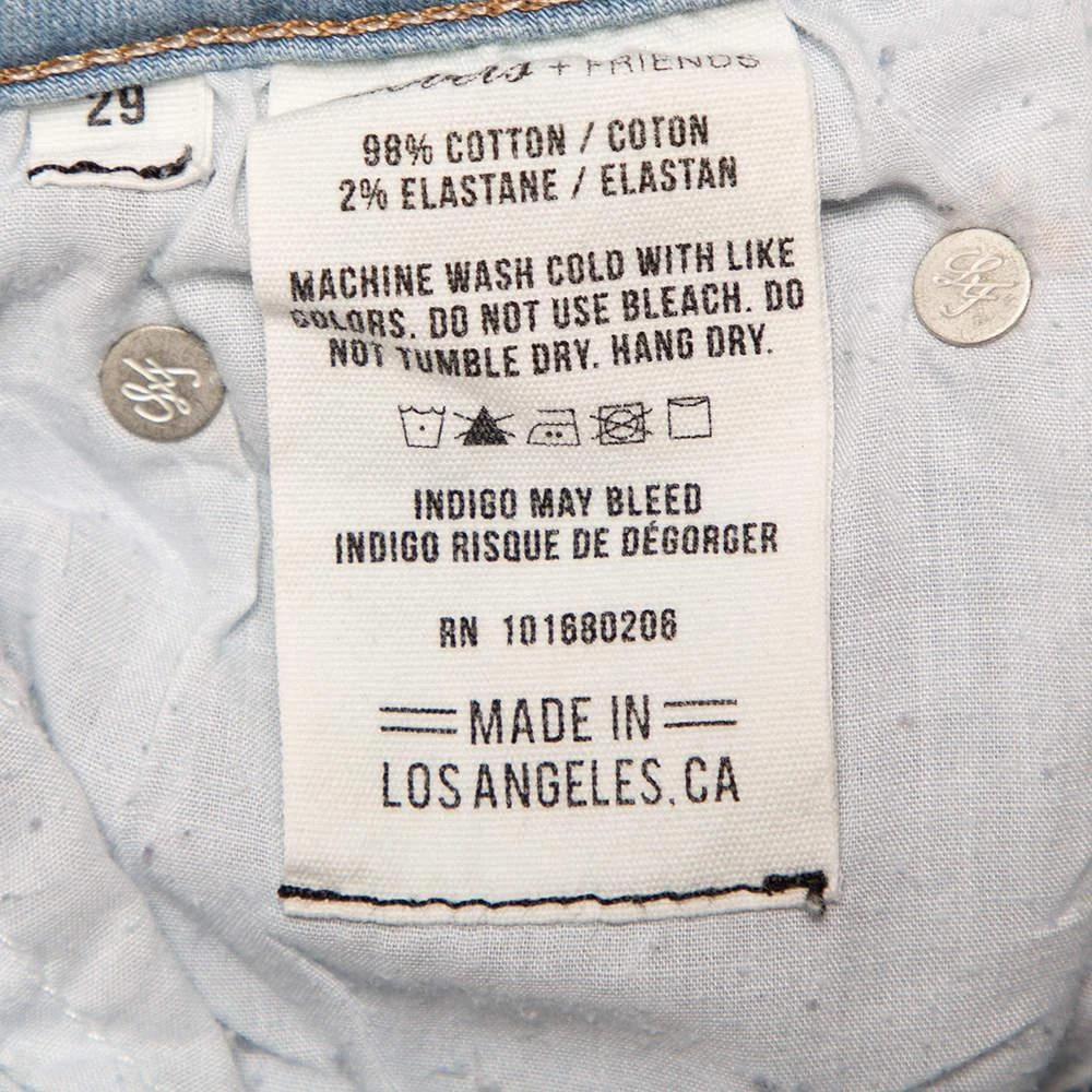 Lovers + Friends Lovers + Friends Blue Light Wash Denim Distressed Skinny Jeans M 6