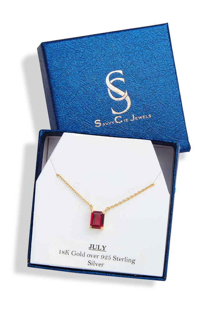 Savvy Cie Jewels Vermeil Birthstone Necklace 9