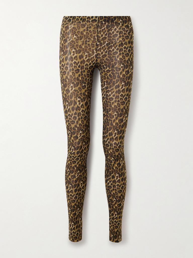 Isabel Marant Joshua 豹纹弹力平纹布紧身运动裤- Pants