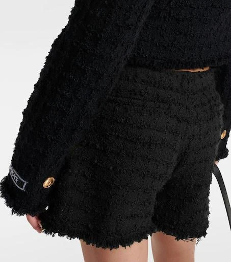 Versace Heritage cotton-blend tweed shorts 4
