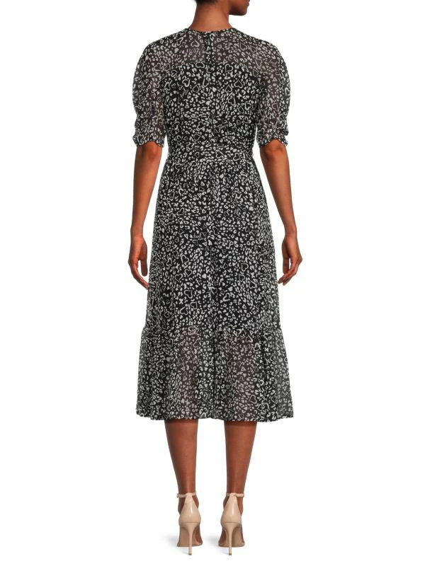 Shop Heart Print Chiffon Midi Dress on Sale at BeyondStyle – Get