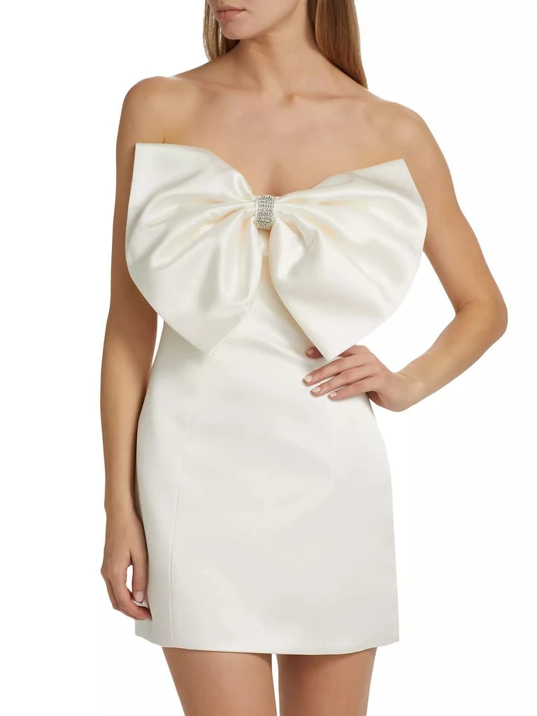 BRONX AND BANCO Evie Bow Satin Minidress 3