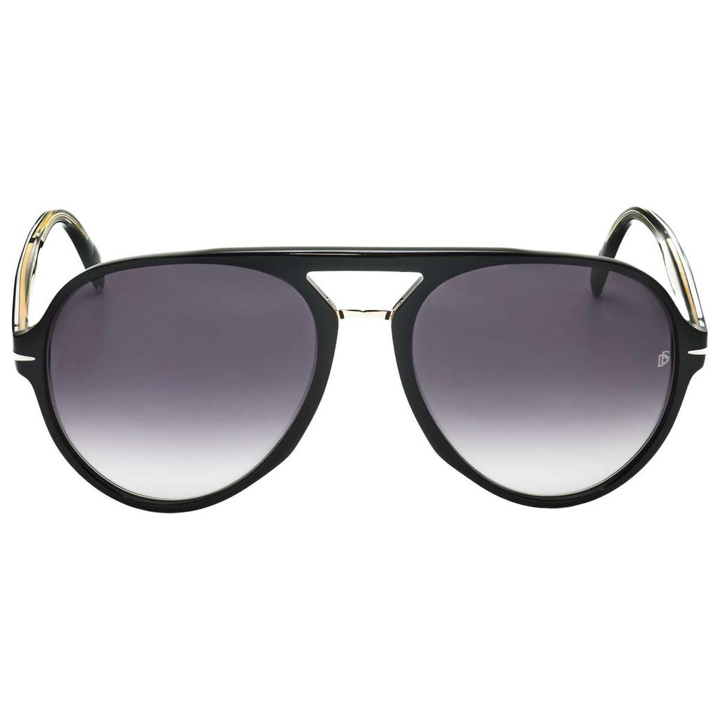 David Beckham David Beckham Men's Black Pilot Sunglasses